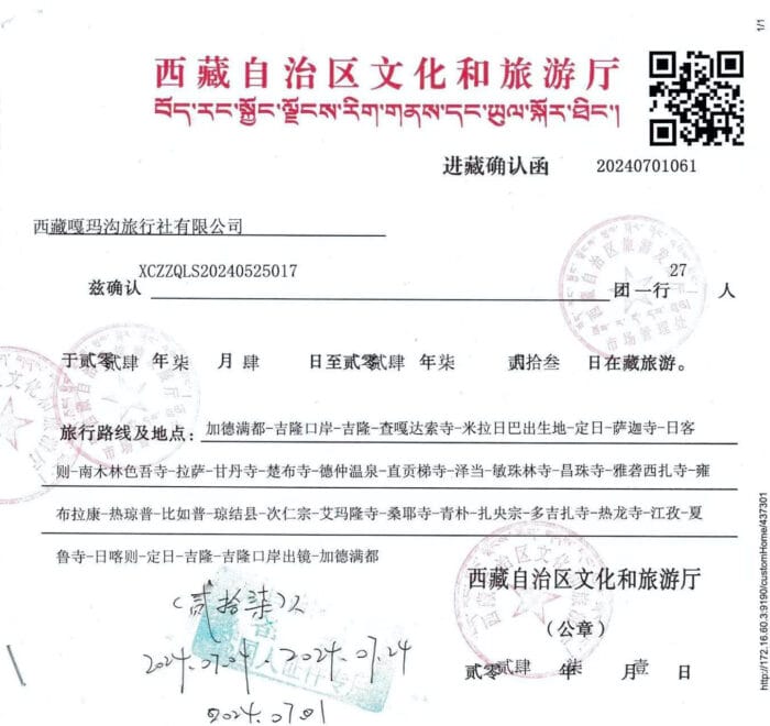 Tibet Travel Permit